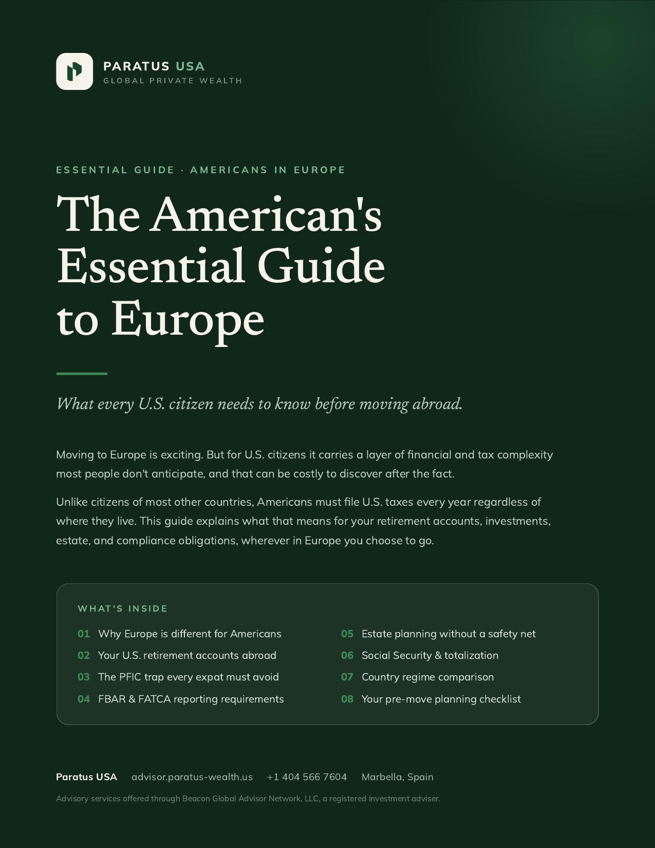 Cover of The American's Essential Guide to Europe